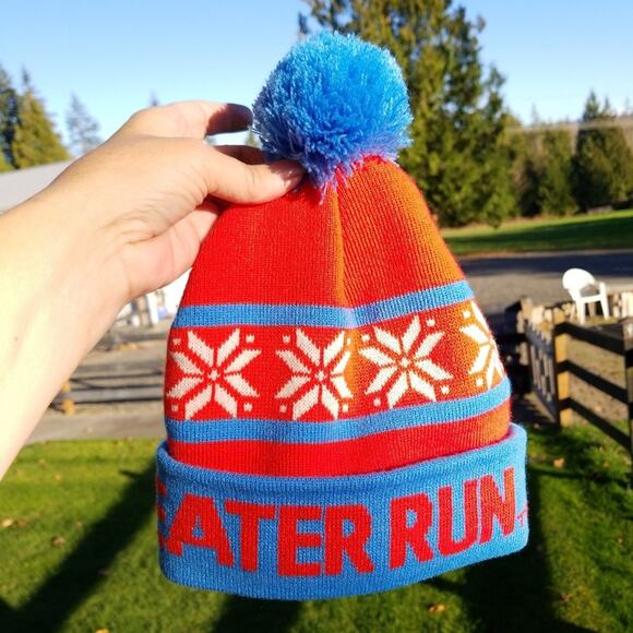 New Ugly Sweater Run Christmas Holiday beanie Hat - Picture 2 of 2